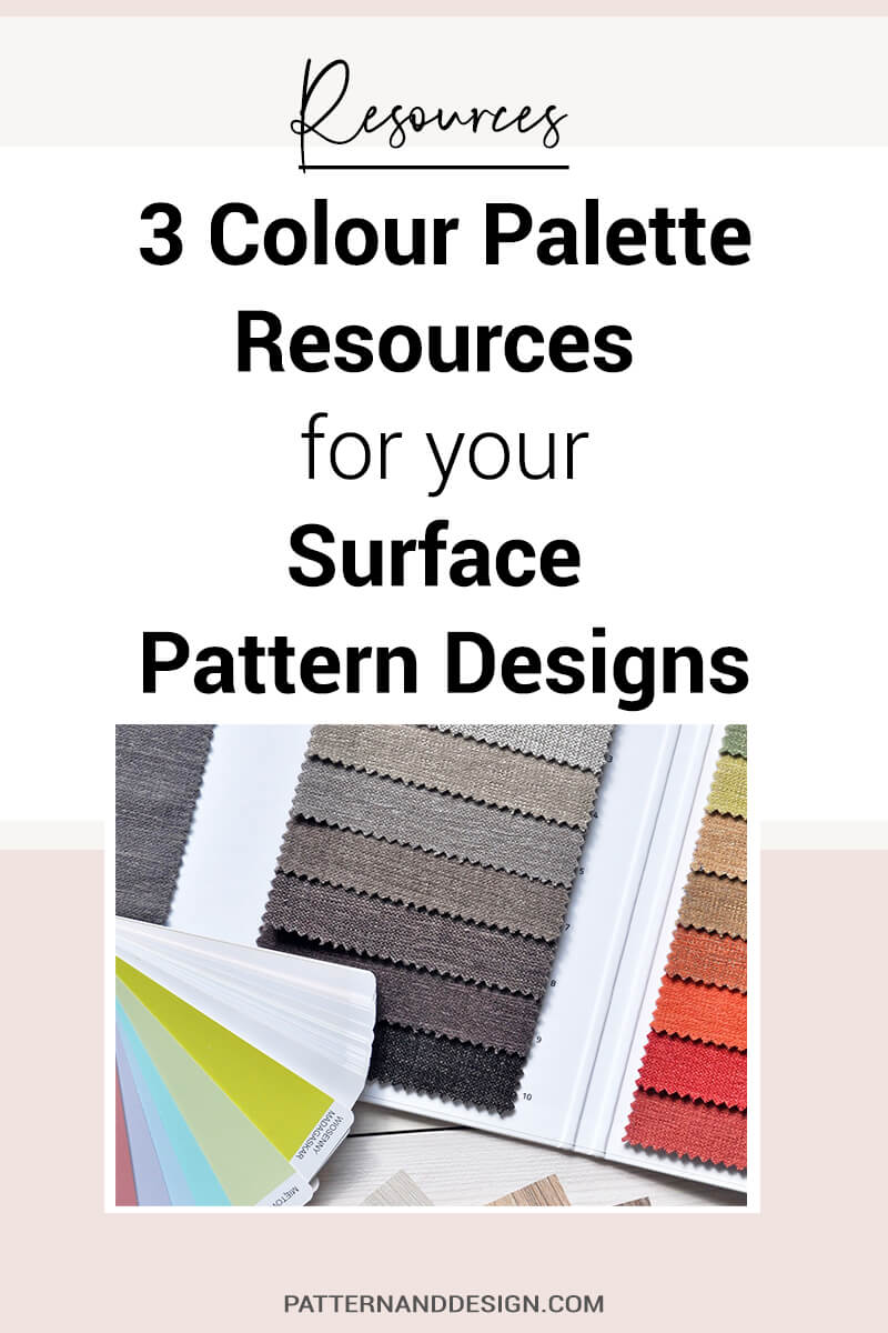 Colour is such an important element within a design but coming up with beautiful colour palettes and colour schemes can be challenging. Here are 3 awesome resources and ideas that you can when creating a pattern repeat for your textile design or surface pattern design business. #colorpalette #colourpalette #designseeds #colorpaletts #colorinspiration #colorschemes