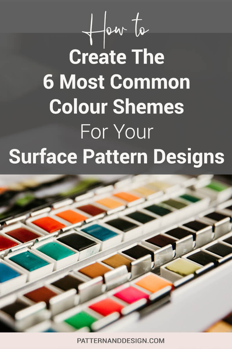 How to create the 6 most common colour schemes for your Surface Pattern Designs