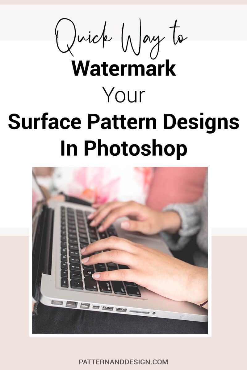 This tutorial will show you how a quick and easy way to create a watermark in photoshop that you can use on your pattern repeats for your textile design or surface pattern design business. #photoshop #photoshoptutorials #photoshoptutorial