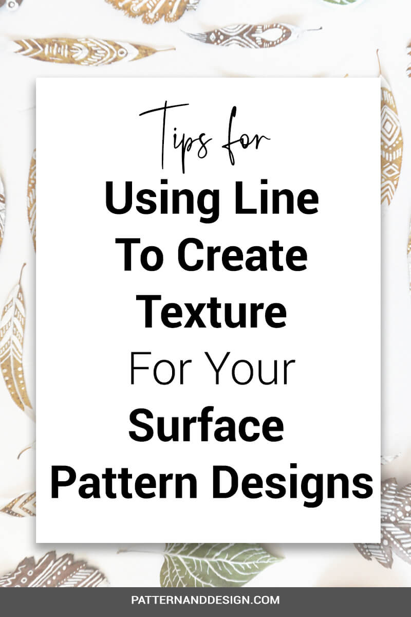 A simple and easy way to create texture when you\'re creating a surface pattern design or textile design is by using line in interesting and inspirational ways. Think about using stippling, cross hatching, contouring and creating interesting patterns. #productdesign #patterndesign #designtips