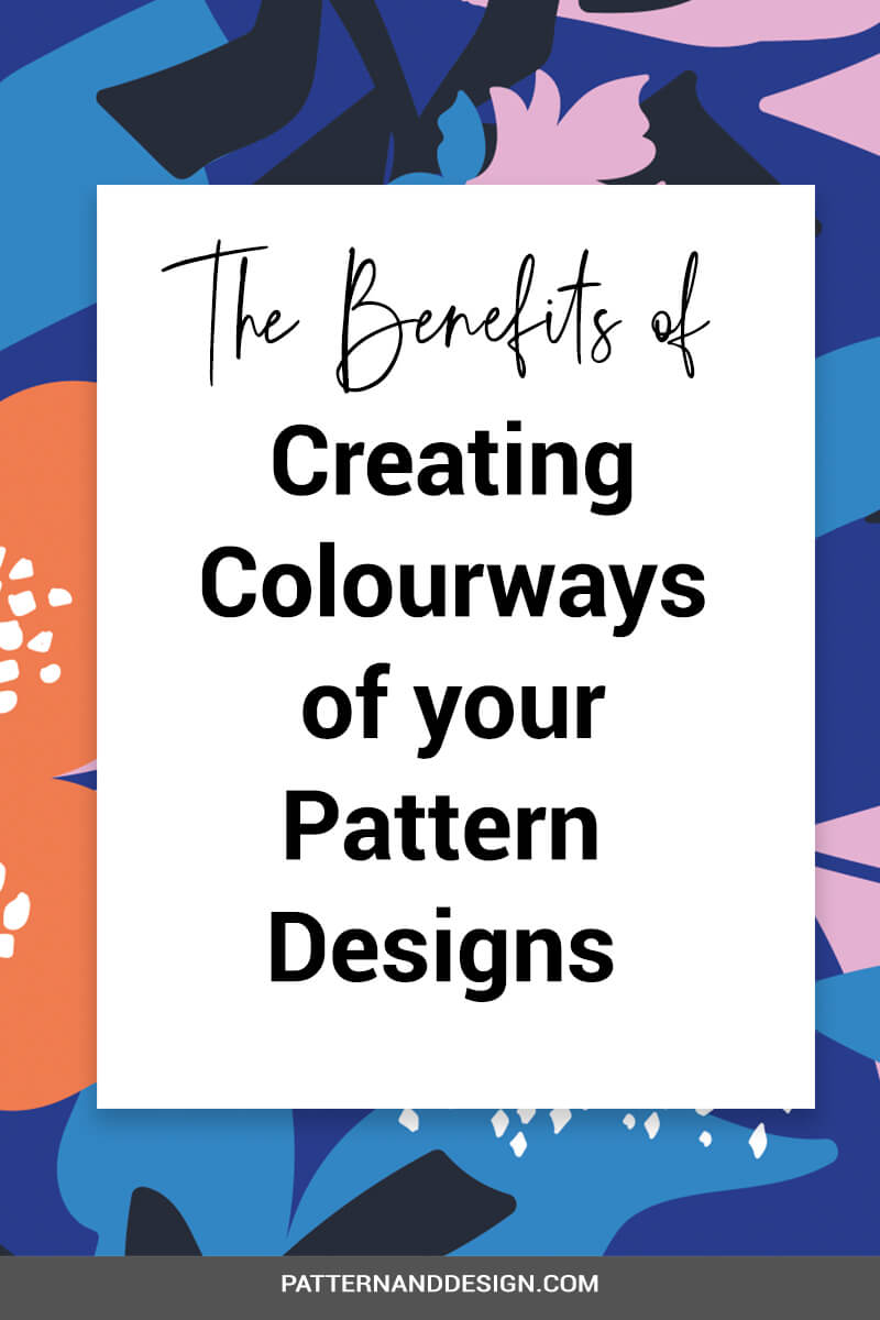 To give your beautiful surface pattern designs broader appeal, creating your designs in different colour palettes will give greater choice to the consumer. Use the simple idea of changing the colours in your design but keeping the design elements the same to update your designs too.#coordinates #colorways #designcollection